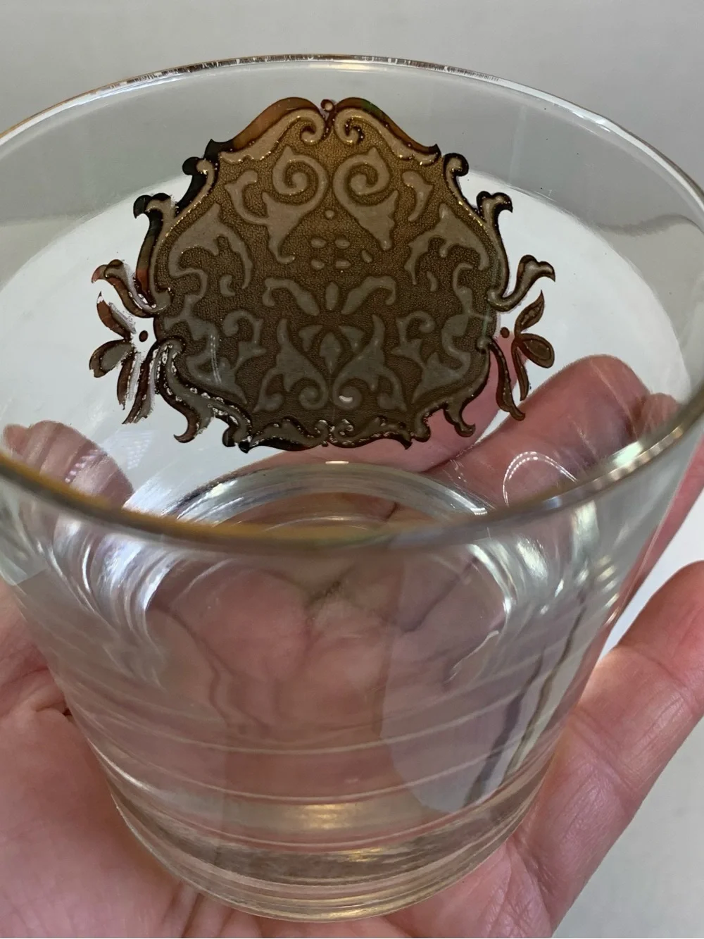Vintage Libby’s “Opera” Gold Cocktail Glasses Set of 4.                3612